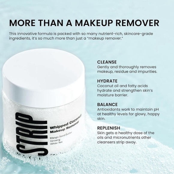 Strip Makeup Whipped Coconut Makeup Remover NIP 100ml/3.4 fl oz - Picture 3 of 6